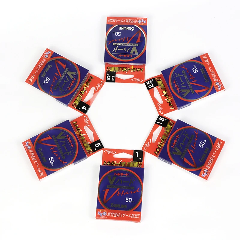 SUNLINE V Hard Fluorocarbon Leader 50m 2lb 50lb сделано в Японии|Рыболовные лески| |
