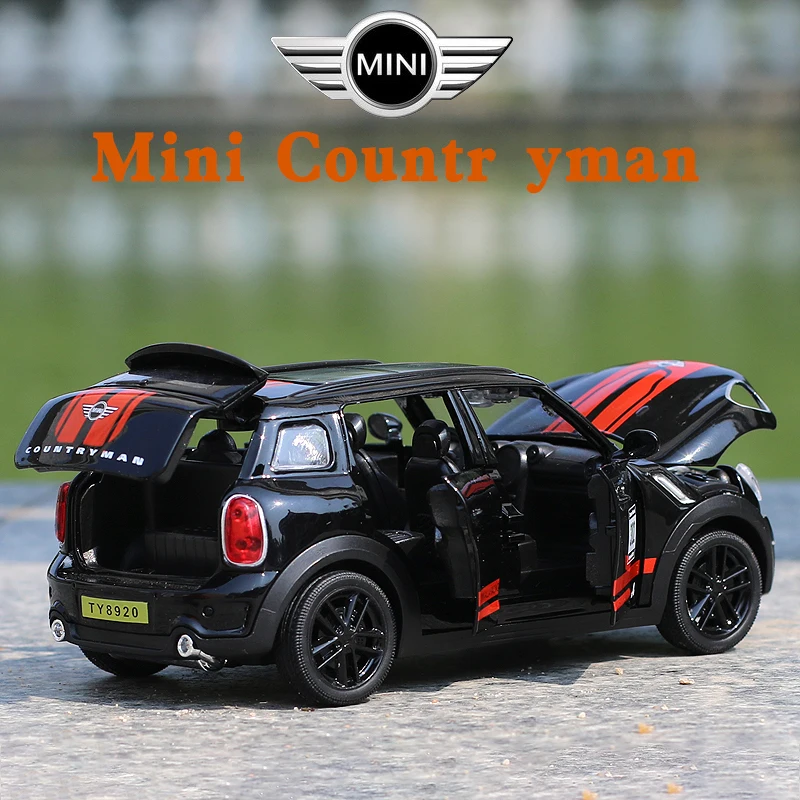 Mini Countryman-coche de aleación de Metal fundido a presión, escala 1:32, para MINI soldados