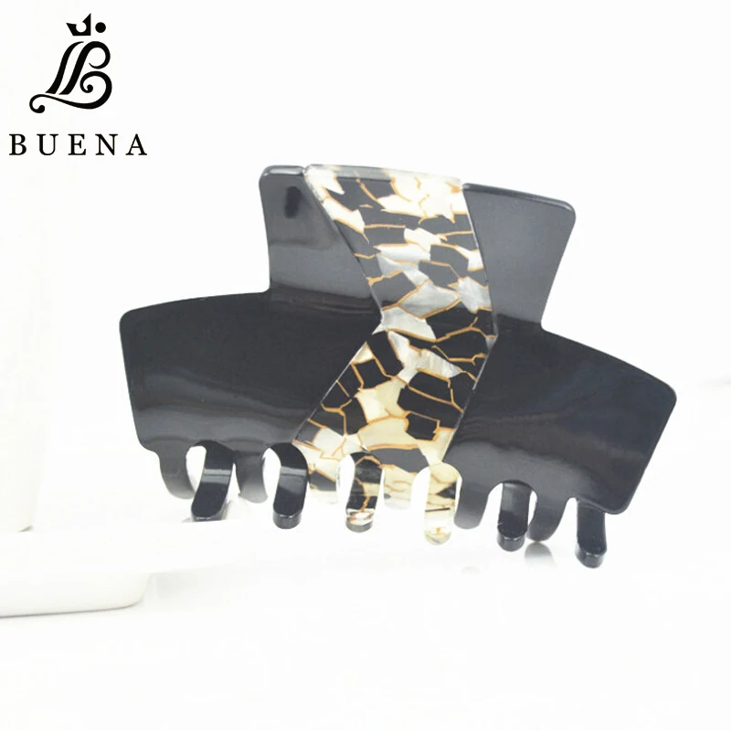 

1pc New Causal Plastic Bicolor Black and White Small Hair Claw Leopard Print Hair Claw Clip Clamp Plastic Hair
