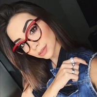 lonsy sexy oversize cat eye luxury glasses frames women trending styles optical fashion computer myopia prescription glasses