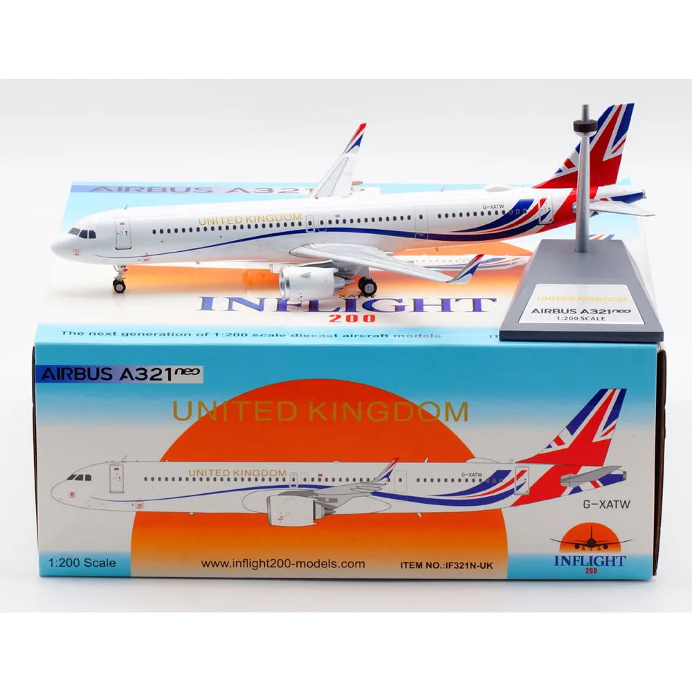 Коллекционный самолёт из сплава 1:200 подарок подсветка искусственный свет