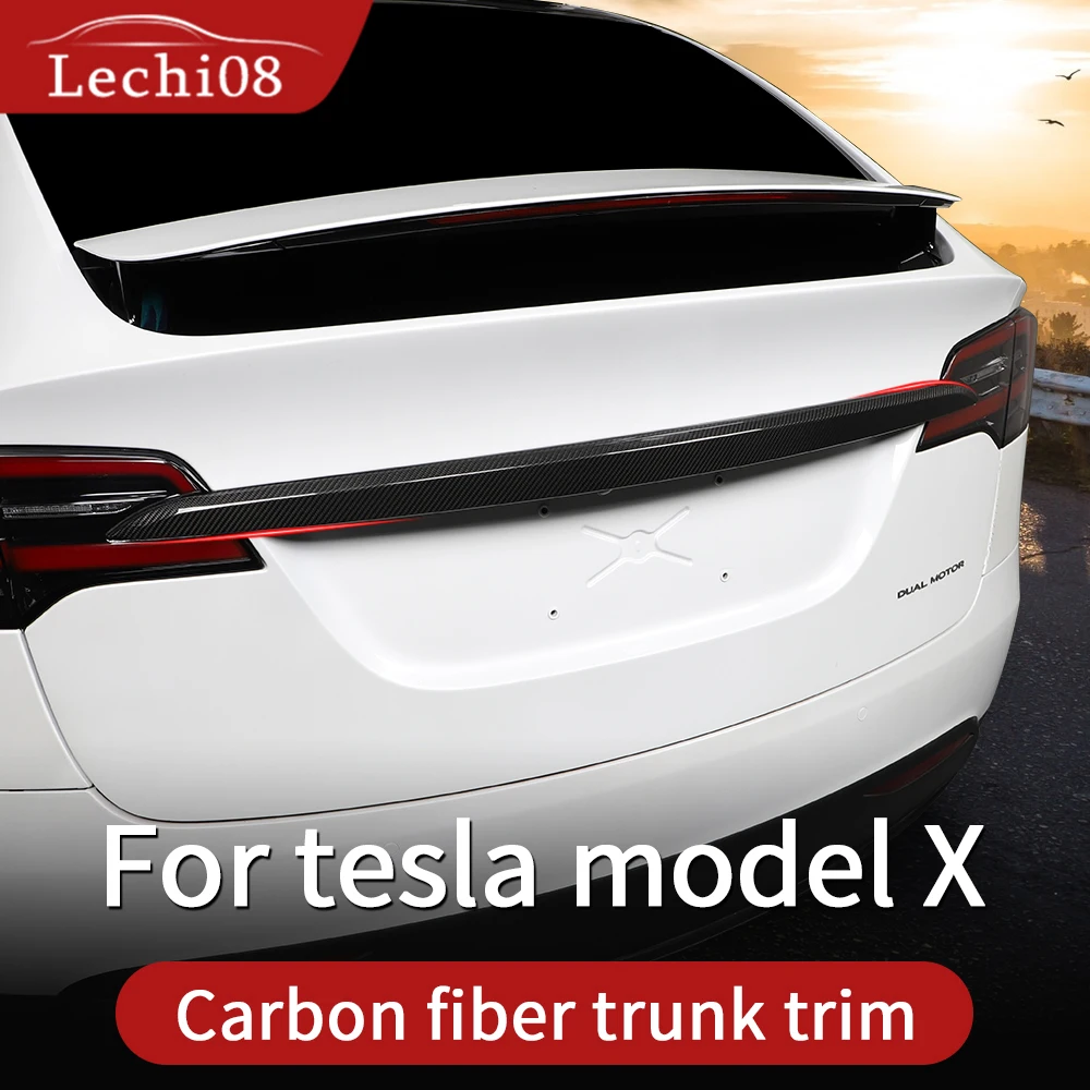 

Trunk trim for model tesla model x carbon/accessoires tesla x tesla model X door/carbon fiber exterior tesla car accessories