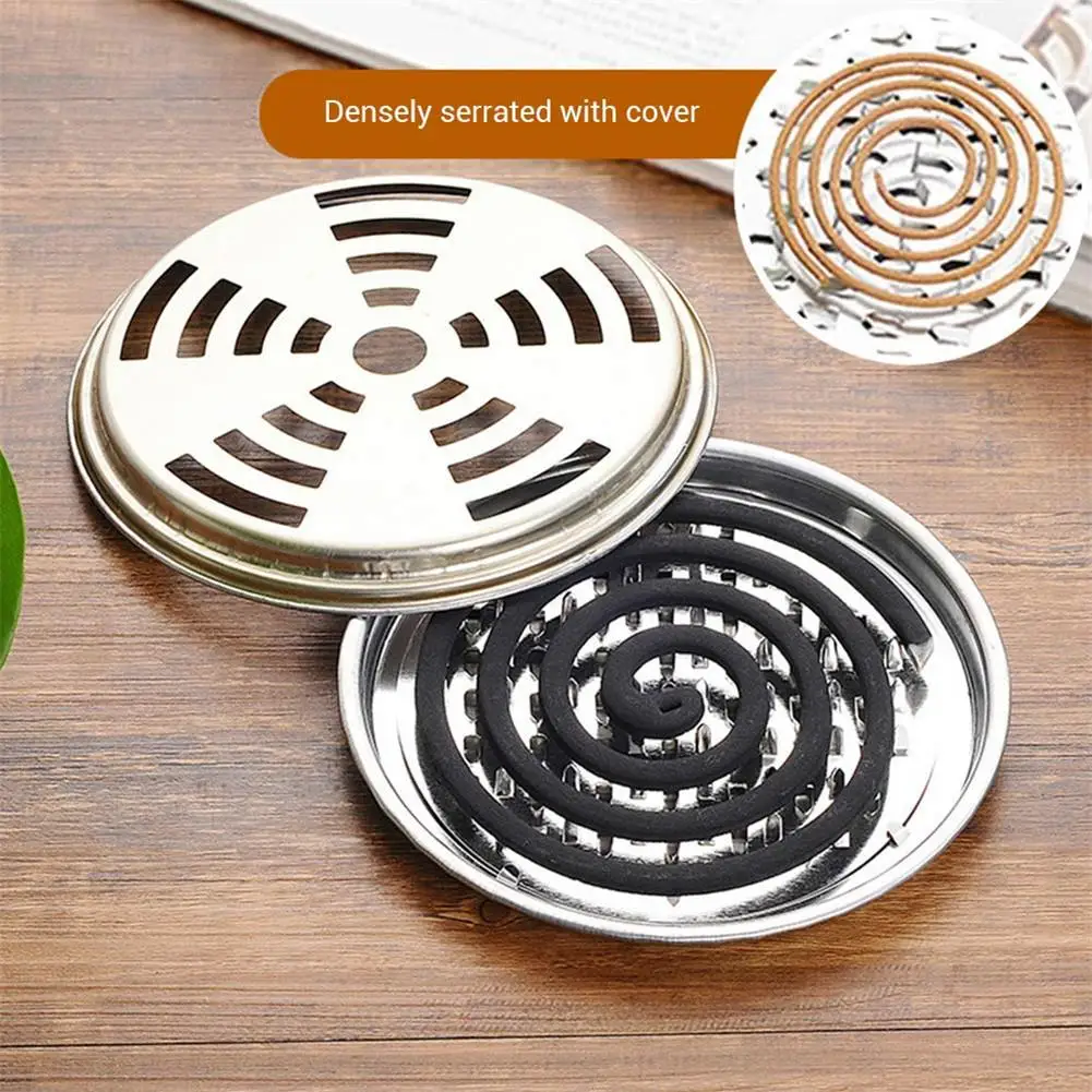 

1PCS Mosquito Coils Holder Large Metal Insect Repellen Rack With Cover Selling Mosquito Repellen Incense Plate for Home Outdoor