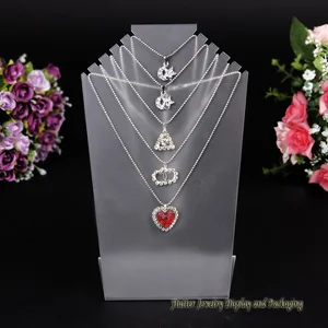 Акриловое ожерелье, демонстрация ювелирных изделий, подставка с 5 слотами, держатель для ожерелья, подвеска, показывающая ожерелье, чехол, подставки для ювелирных изделий