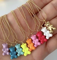 5pcs popular lovely small size animal enamel summer colors pendant necklaces for women girl