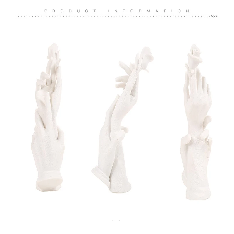 Смола две руки дизайн розовой формы портретная модель держатель для колец