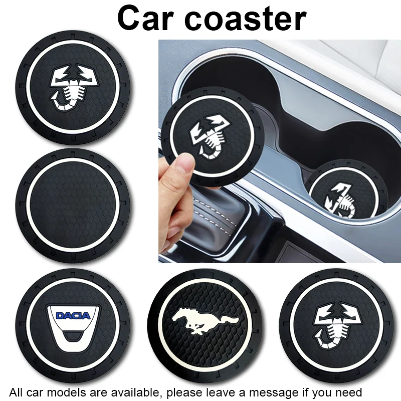 

car water cup non-slip mat silicone coaster mat auto parts for Fiat albea ducato 500 doblo grande punto linea stilo freemont