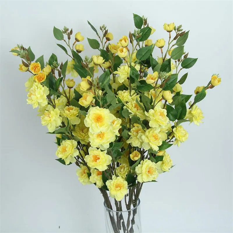 10Pcs Fake Long Stem Hawthorn Flower (3 stems/piece) 34.65&quot Simulation May Bloom for Wedding Home Decorative Artificial Flowers | Дом и