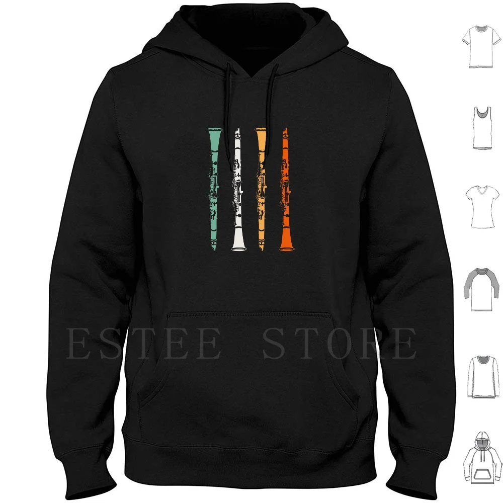 

Толстовки для кларнет с длинным рукавом, кларнет, музыкальный металлический музыкальный инструмент, барабан, Байкерский музыкальный звук