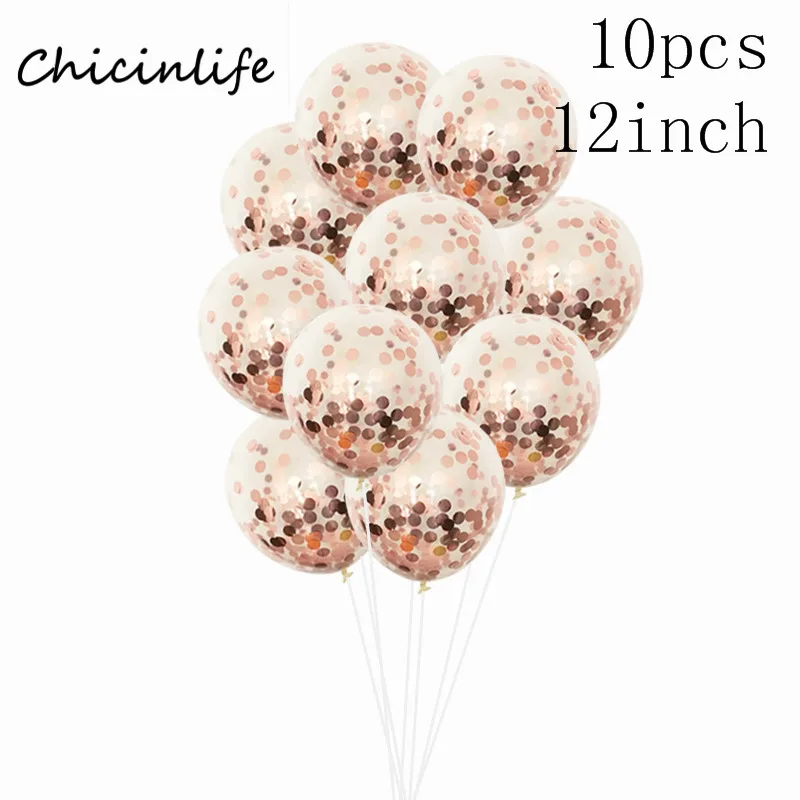 rose gold Chicinlife латексные воздушные шары для невесты из розового золота в форме сердца и звезды, девичник, украшение для свадебной вечеринки - Цвет: rose gold