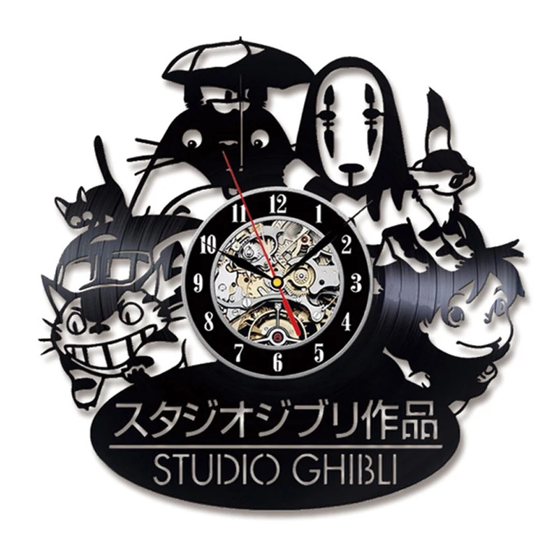 Студийные настенные часы Ghibli My Neighbor Totoro виниловые современный дизайн милые