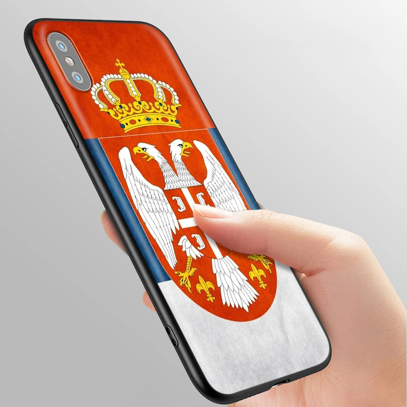 Силиконовый мягкий чехол YIMAOC с флагом Сербии для iPhone 12 Mini 11 Pro XS Max XR X 8 7 6 6S Plus 5 5S SE |