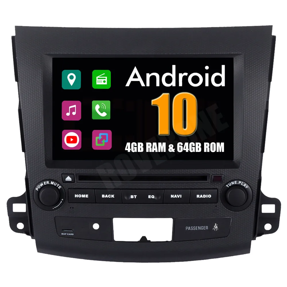 Автомобильный Радио мультимедийный плеер для Mitsubishi Outlander Octa Core Android 10 Automotivo GPS
