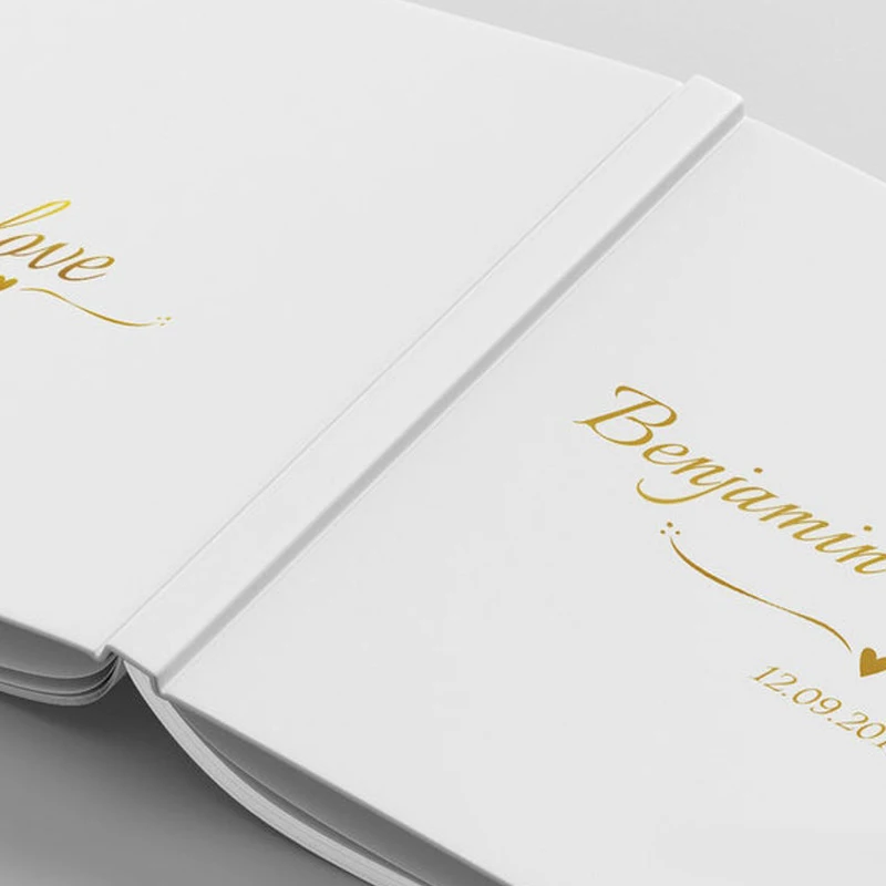 Индивидуальный Свадебный фотоальбом Золотая фольга Свадебная Гостевая книга на