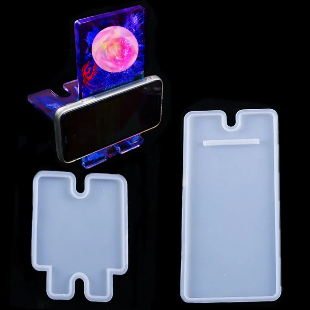 

1 Set Silicone Cellphone Holder Mold Handmade Mobile Phone Stand Silicone Mould Diy Crafts Making Tool Crystal Epoxy Resin