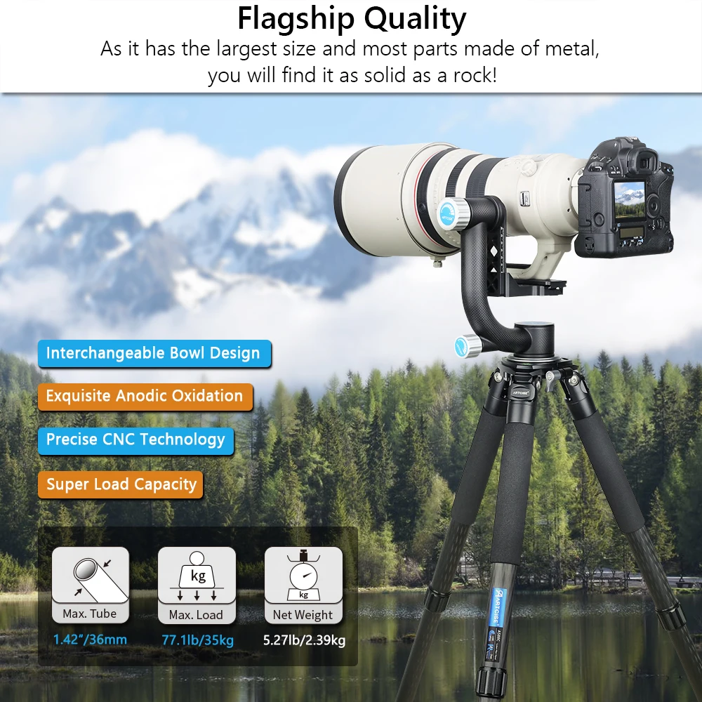 Штатив ARTCISE из углеродного волокна для камеры гибкий Профессиональный Трипод