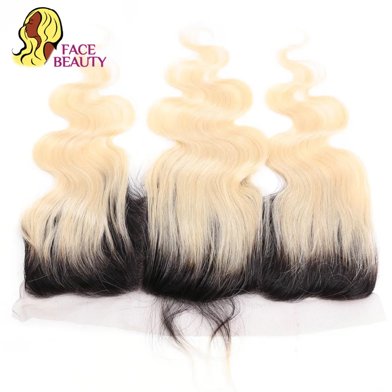 Facebeauty 13x6 фронтальная перуанская волна тела Remy блонд 613 цветов предварительно