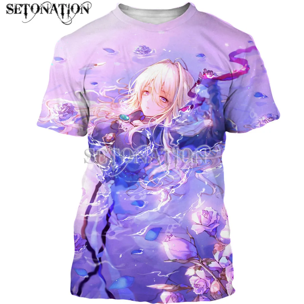 

Violet Evergarden men/women New fashion cool 3D printed t-shirts casual style tshirt streetwear tops dropshipping