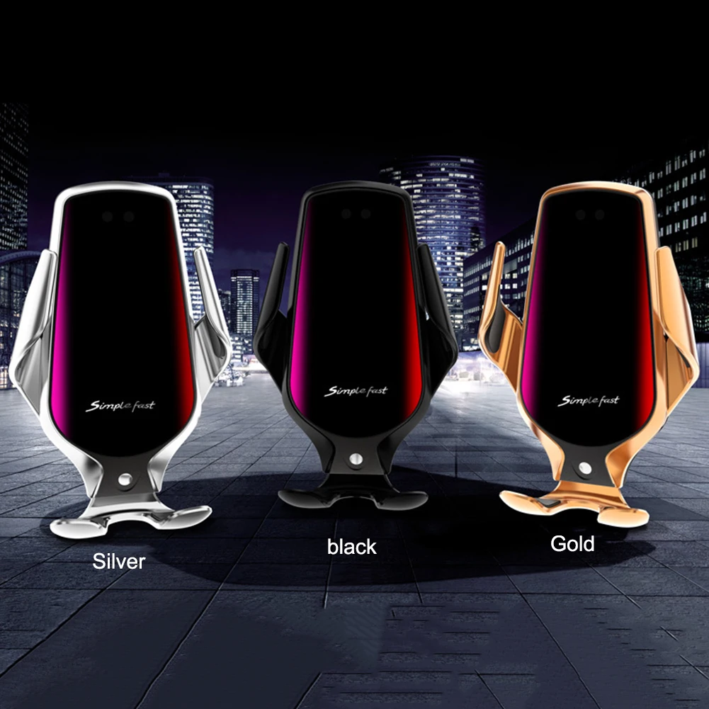 

R3 R2 R1 Automatic Clamping 10W Car Wireless Charger For iPhone Huawei Infrared Induction Qi Wireless Charger Car Phone Holder