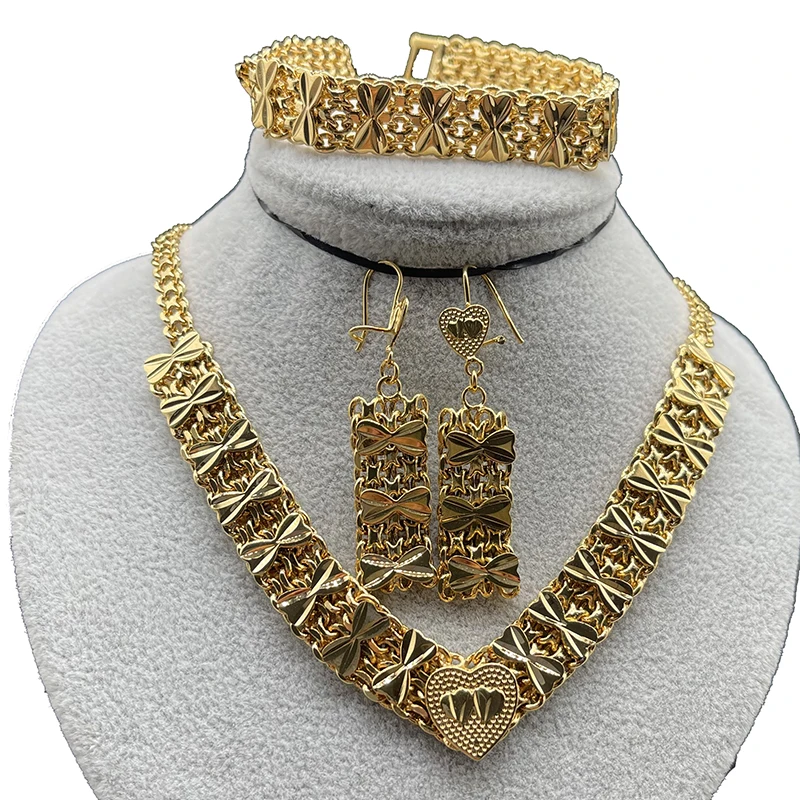 

Love набор украшений для женщин золотого цвета и медная стрекоза, ожерелье, серьги, браслет, сердце, подарок на свадьбу, день рождения, вечерин...