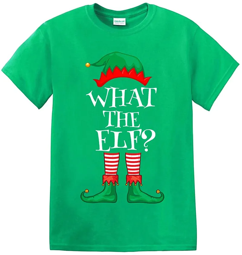 Рождественская рубашка What The Elf сочетающаяся с семейной группой праздничная