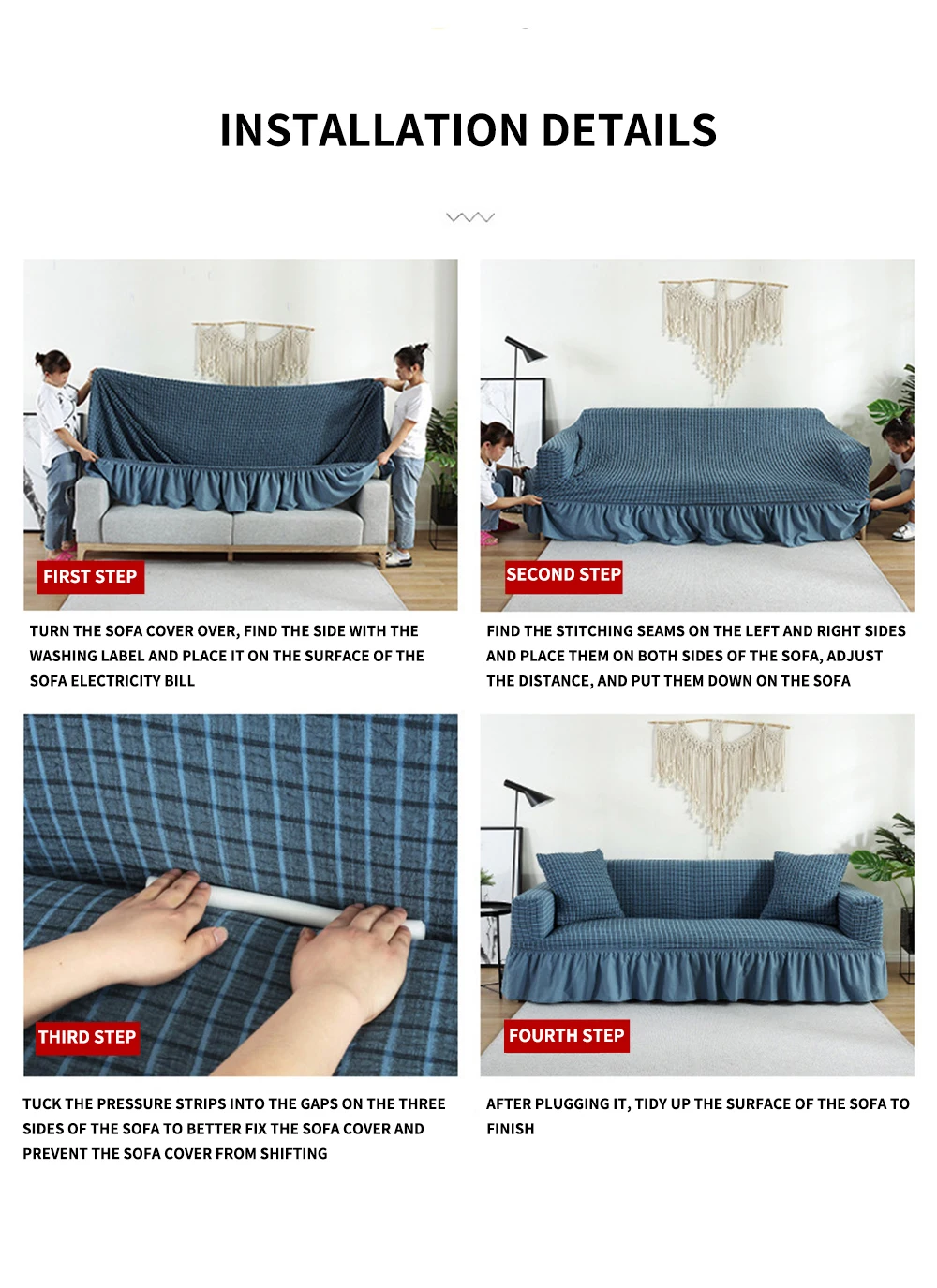 

New Elastic Jacquard Sofa Slipcovers With Skirt European Style Armchair Couch Covers Living Room Furniture Protector Sofa Cover