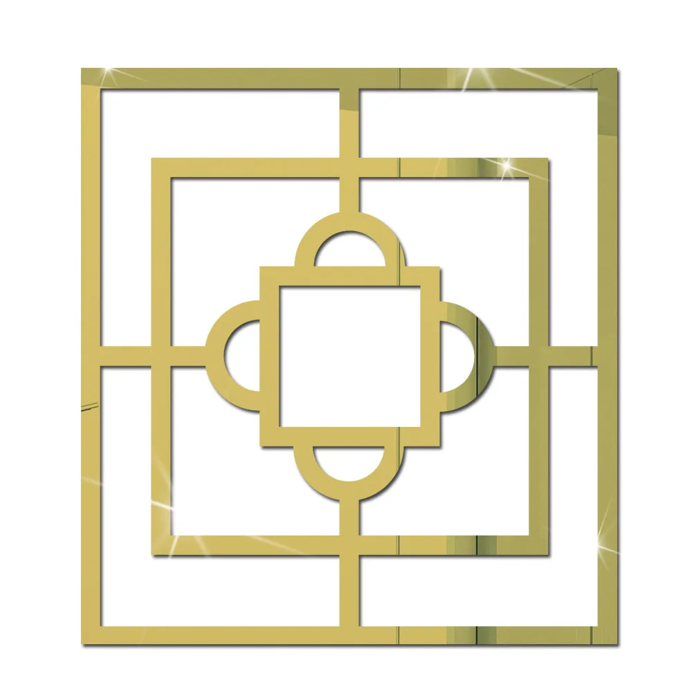 

4 шт., акриловые зеркальные наклейки в простом стиле