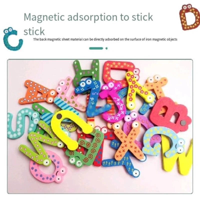 

Wooden Letter Fridge Magnet Early Childhood Education Fridge Magnet Fridge Decoration Fridge Cute Stickers