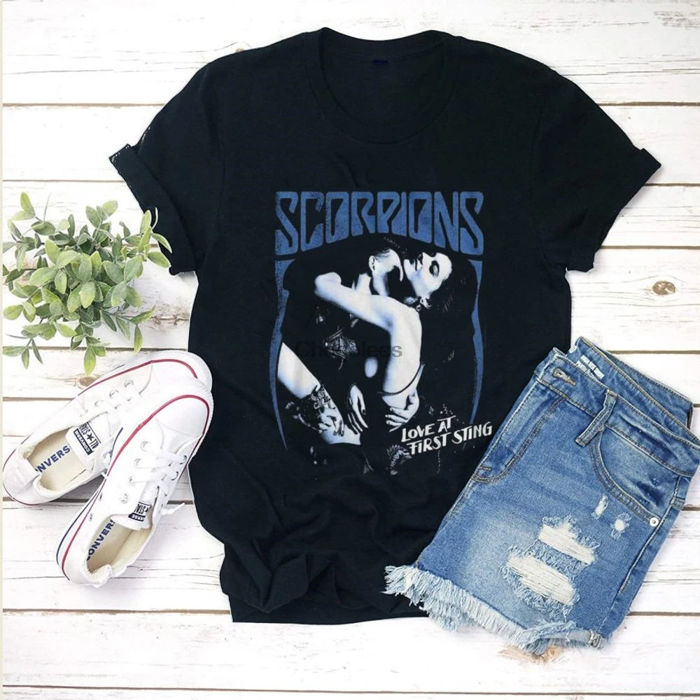 Хлопковая футболка с изображением скорпионов Блэкаут сердцебиения подарок
