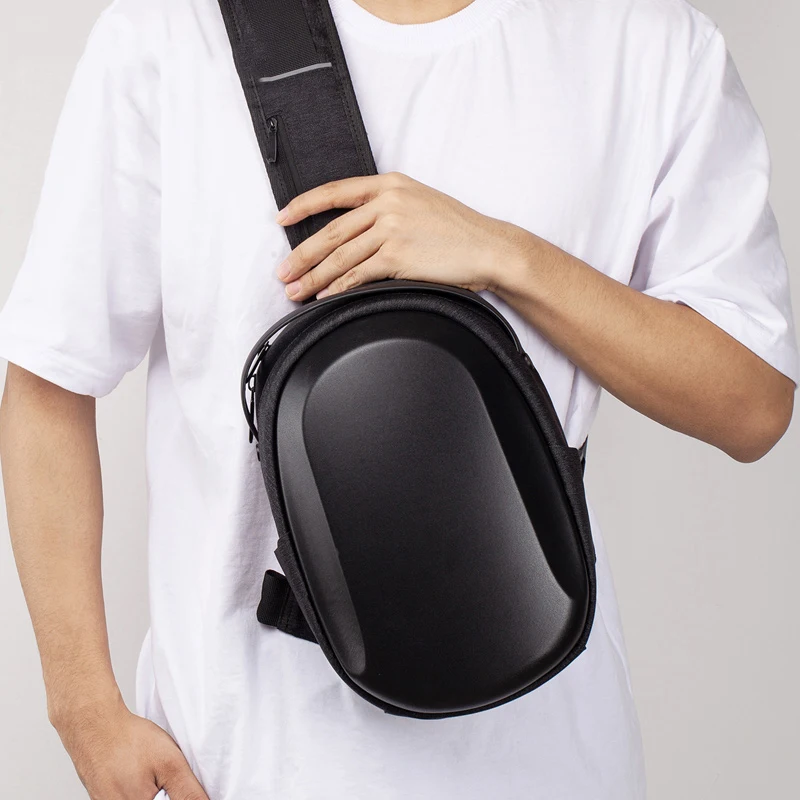 

Solid Color Multifunction Crossbody Bag For Men Shoulder Messenger Bags Male Waterproof Short Trip Zipper Chest Bags Wholesale