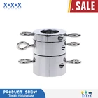 Металлическая подвеска в виде мошонки с магнитным замком, растягивающее кольцо для яиц, удерживающее удовольствие игрушки из нержавеющей стали для мужчин