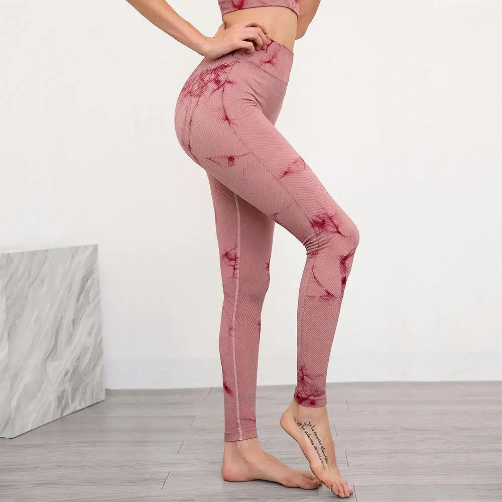 

Seamless Knitting Slim Women Yoga Printing Pants Breathable Pants Gym Sport Workout Running Fitness Leggings Sport Tight