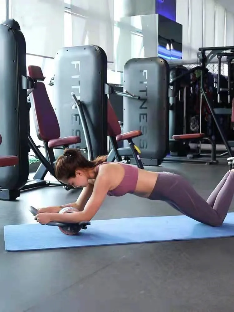 Устройство для тренировки пресса и фитнеса с колесиком для дома для мужчин и женщин, помогающее снизить живот.