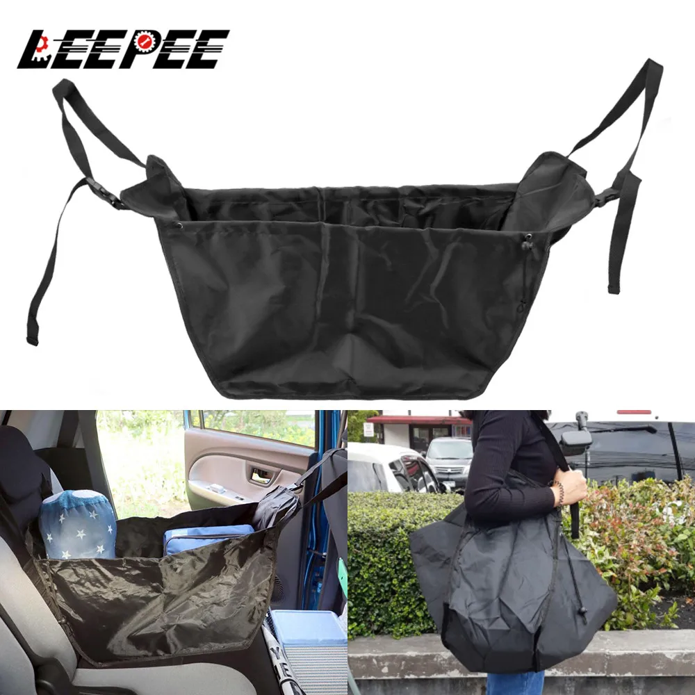 

LEEPEE Multifunction Stowing Tidying Shopping Basket Car Interior Accessories High Capacity Foldable Car Rear Storage Bag
