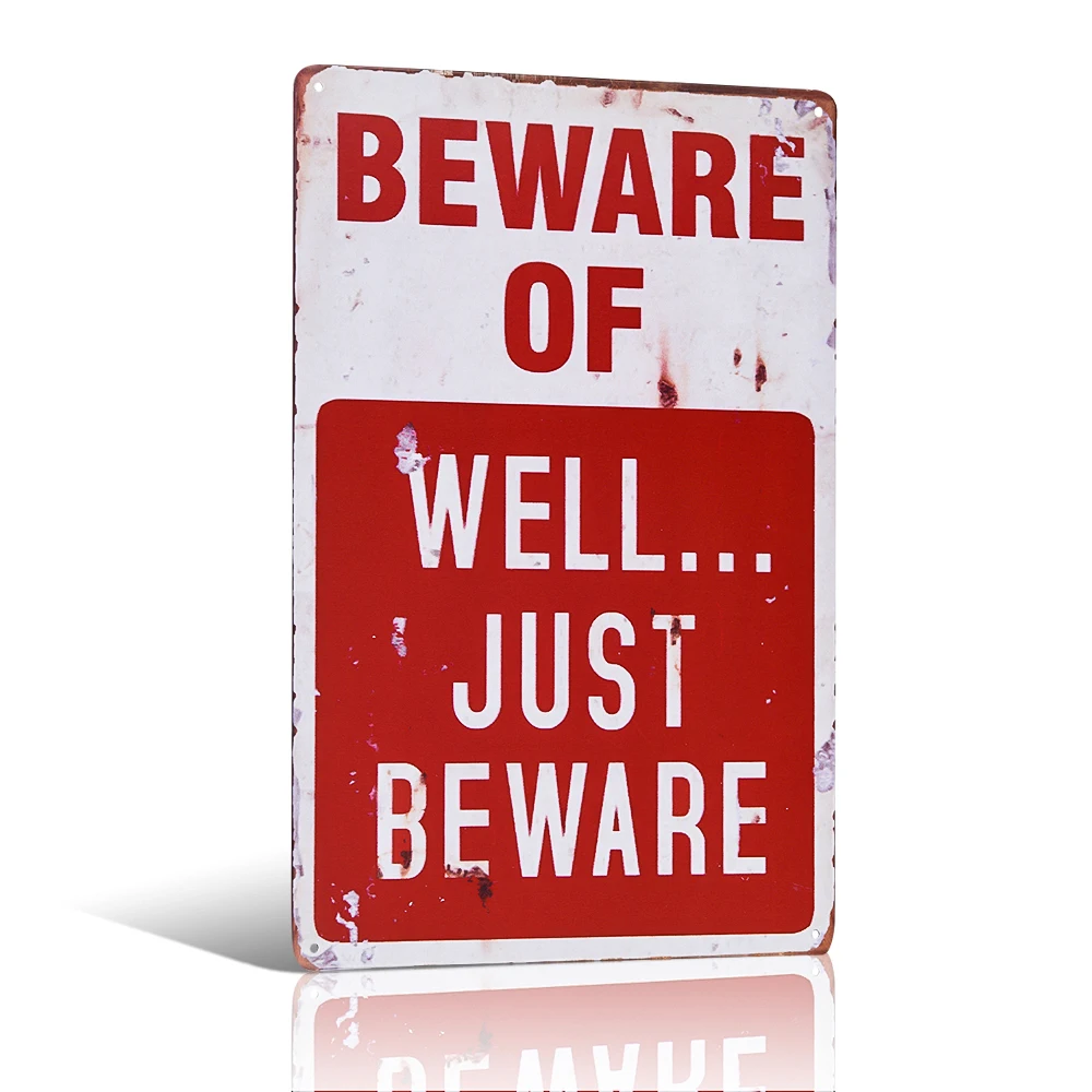 

Beware of well just beware Metal Poster Signs Movie Restaurant Paintings Wall Decor