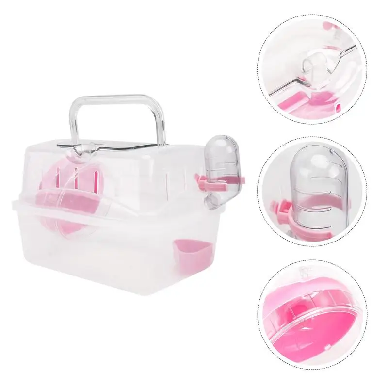 

1 Set of Hamster Cage Hamster Carrier Handheld Pet Cage Pet Supplies for Pet Outdoor