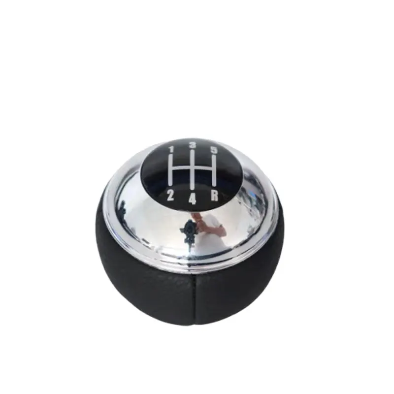 Manual 5 Speed 6 Gear Shift Knob Shifter Lever Leather Chrome For MINI R50 R52 R53 Cooper 2001-2008 25117542272 7540842 7542272 |