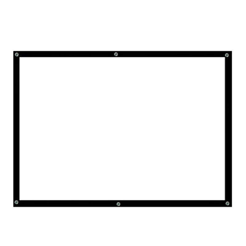 Projector Screen 16:9 HD Foldable Anti-Crease Portable Projection Movies for Home Theater Outdoor Indoor | Электроника