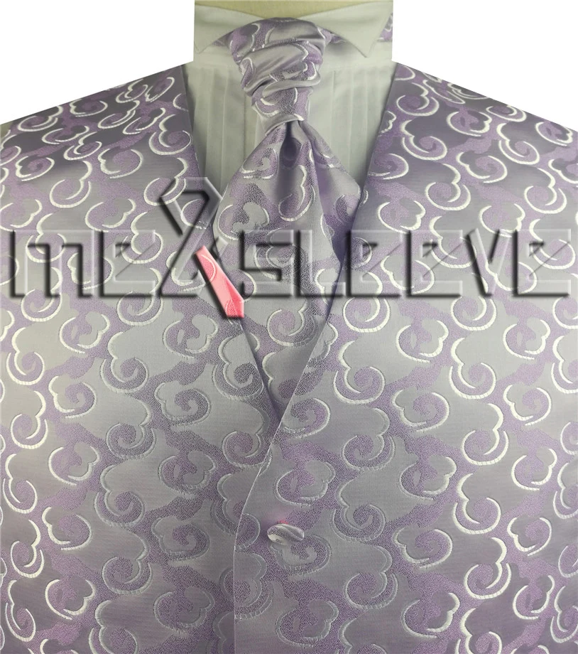 free shipping Men's bridegroom elegant cloudy pattern fabric waistcoat set