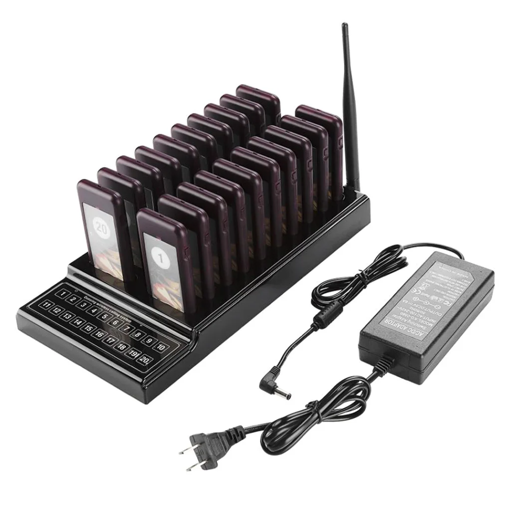 

SU-68G Wireless Calling System 20 Channel Restaurant Queue Call Restaurant Paging System 1km Connection Distance for Bar