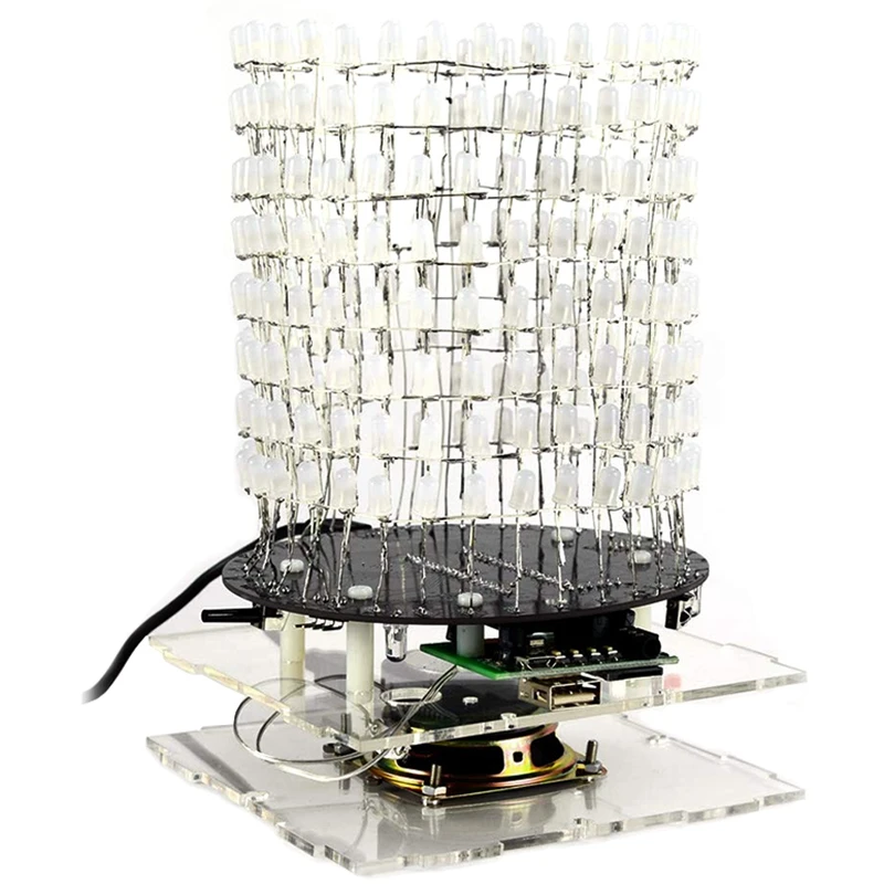 OPQ светильник набор для паяльного проекта цилиндрический звуковой спектр