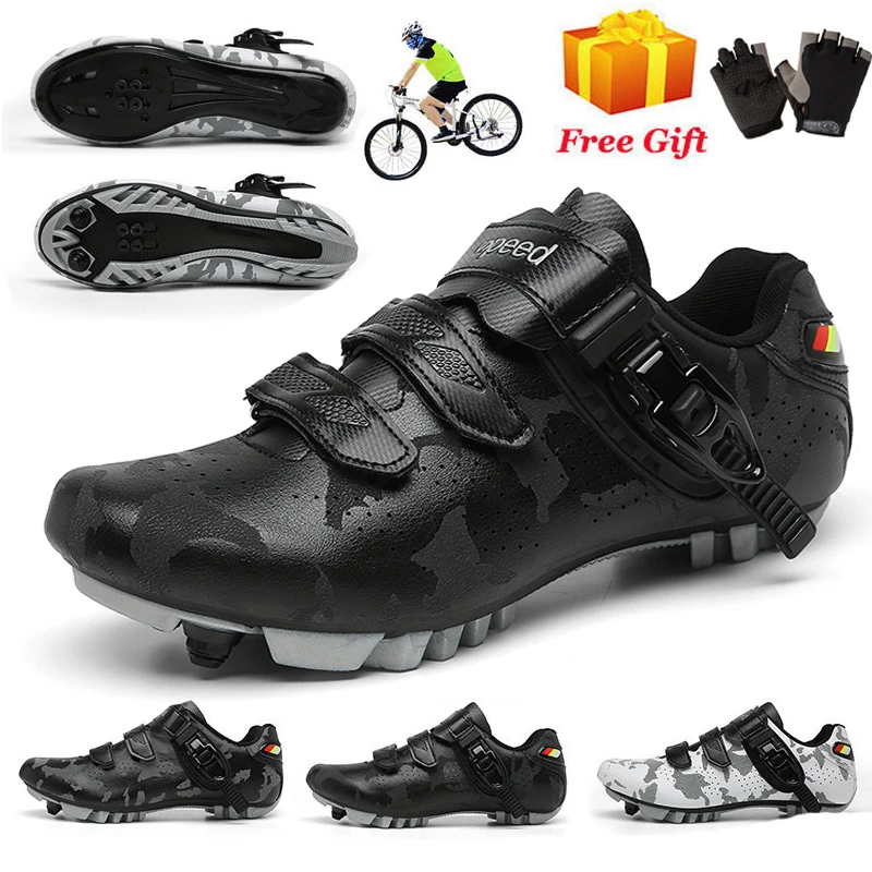 

Sapatilha Ciclismo MTB Cycling Shoes Men Outdoor Self-locking Mountain Bike Sneakers Cleat Pedal Mountain SPD Racing Bicycle