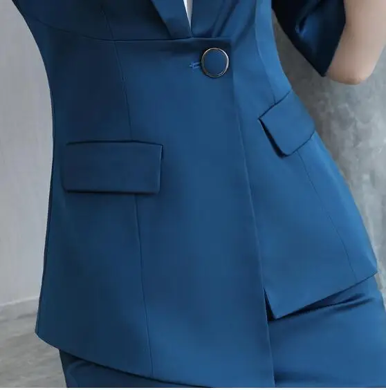 

Professional women fashion skirt suits temperament foraml Irregular design blazer and skirt office ladies business work w