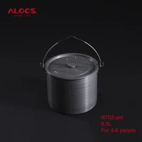 alocs rt 02 5 7 persons versatile outdoor 10 5l hanging camping cooking picnic cookware pot camping site