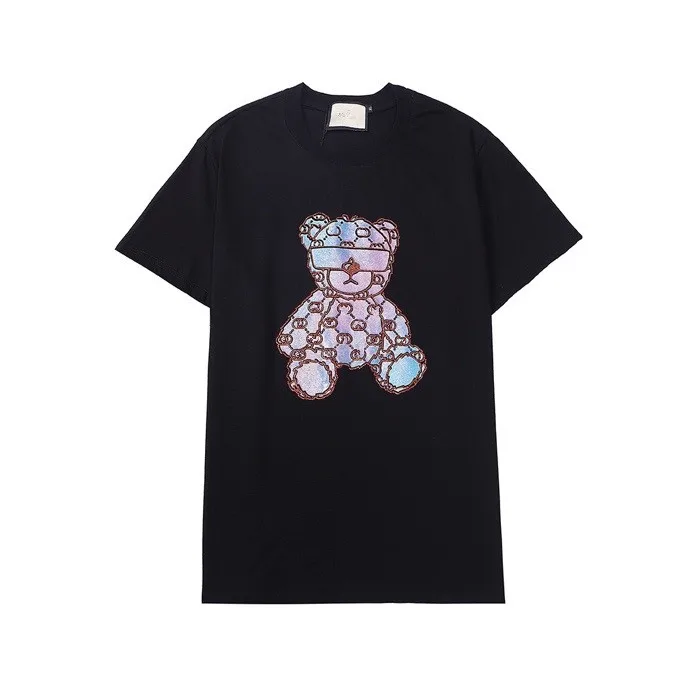 

CODE 24 Men and women couples new T-shirt printing reflective spring and summer short-sleeved fashion casual bottoming shirt