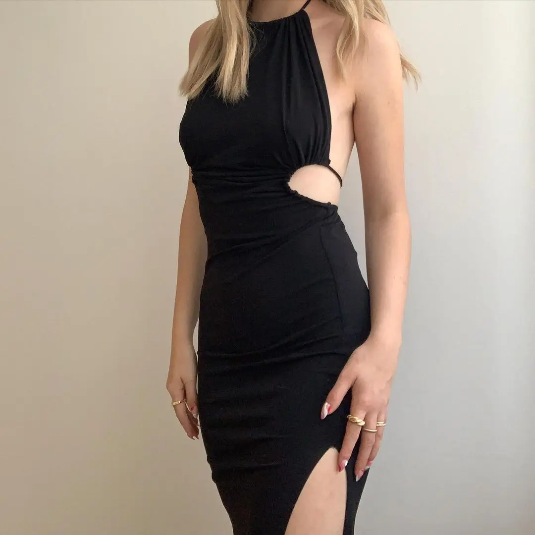 

Сексуальным вырезом на спине и Разделение повседневные женские летние платья для женщин в африканском стиле модные туфли с вырезными элеме...