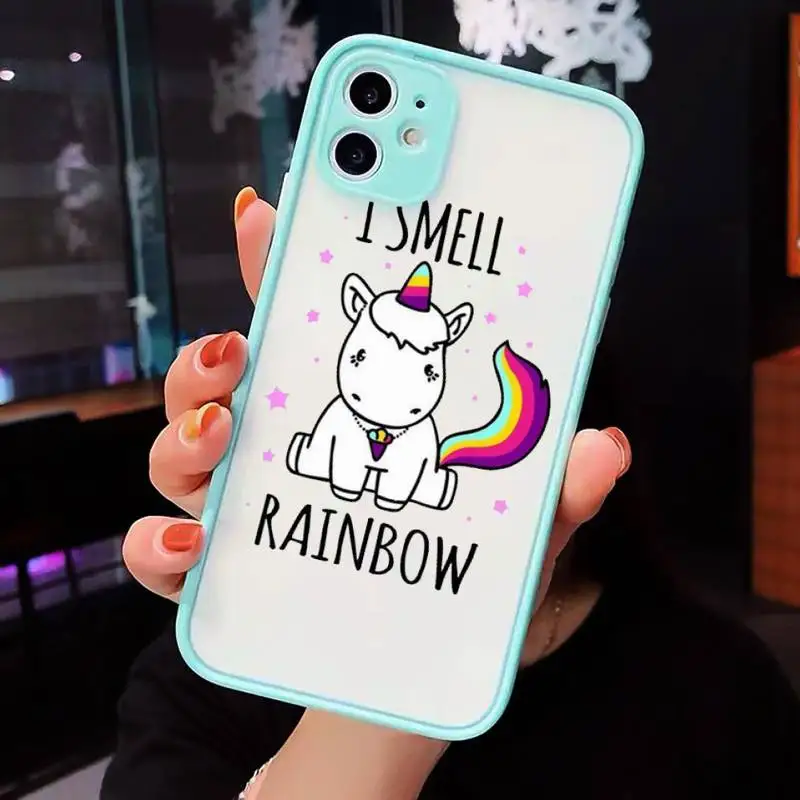 

unicorn all Phone Case Matte Transparent for iPhone 7 8 11 12 s mini pro X XS XR MAX Plus cover funda