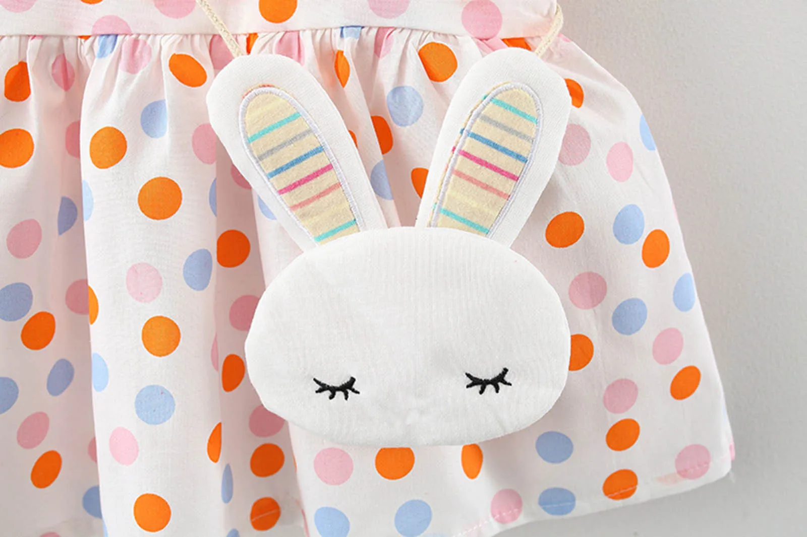 

2pcs Summer Dress Toddler Baby Girl Dress Rabbit Bunny Polka Dot Dress Clothing For Girls Baby Clothes Sweet Princess Dresses