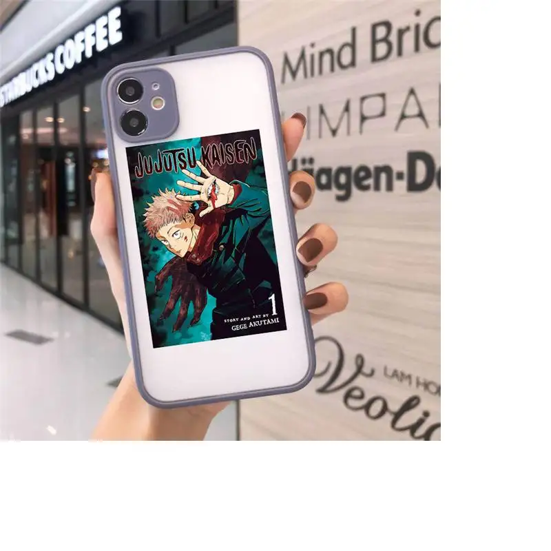 

Jujutsu Kaisen Satoru Gojo anime Phone Cases matte transparent For iphone 7 8 11 12 plus mini x xs xr pro max cover