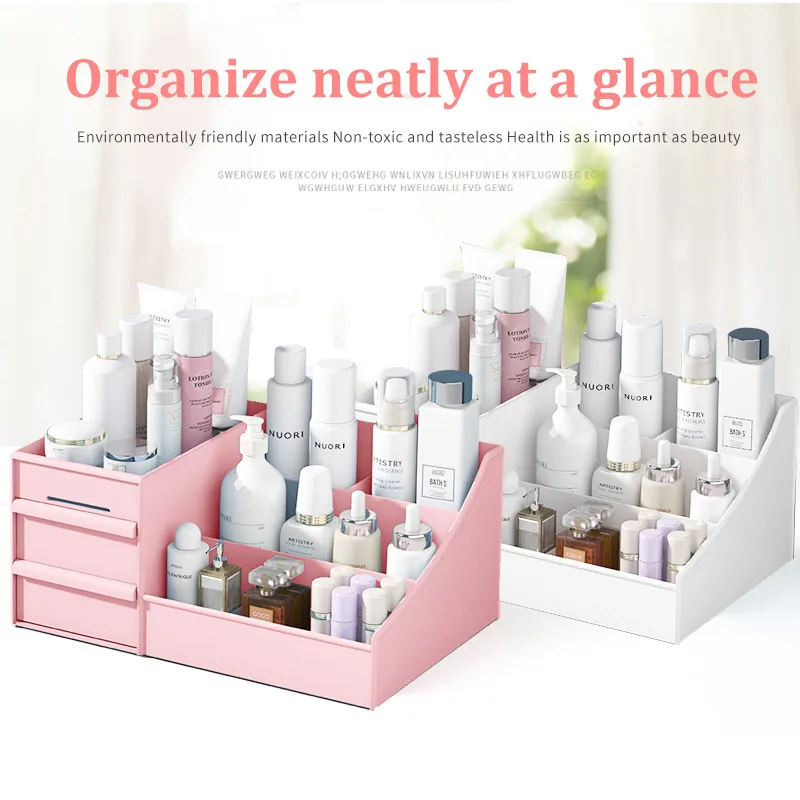 Большая емкость органайзер для макияжа коробка хранения косметики ювелирный лак